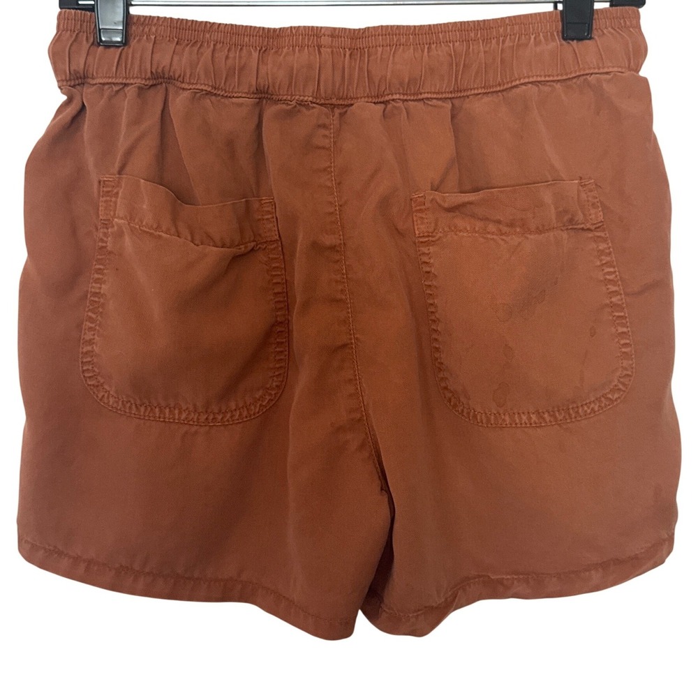 Quince Shorts Womens Small Rust Brown 100% Lyocell Drawstring Utility Casual - Picture 2 of 6